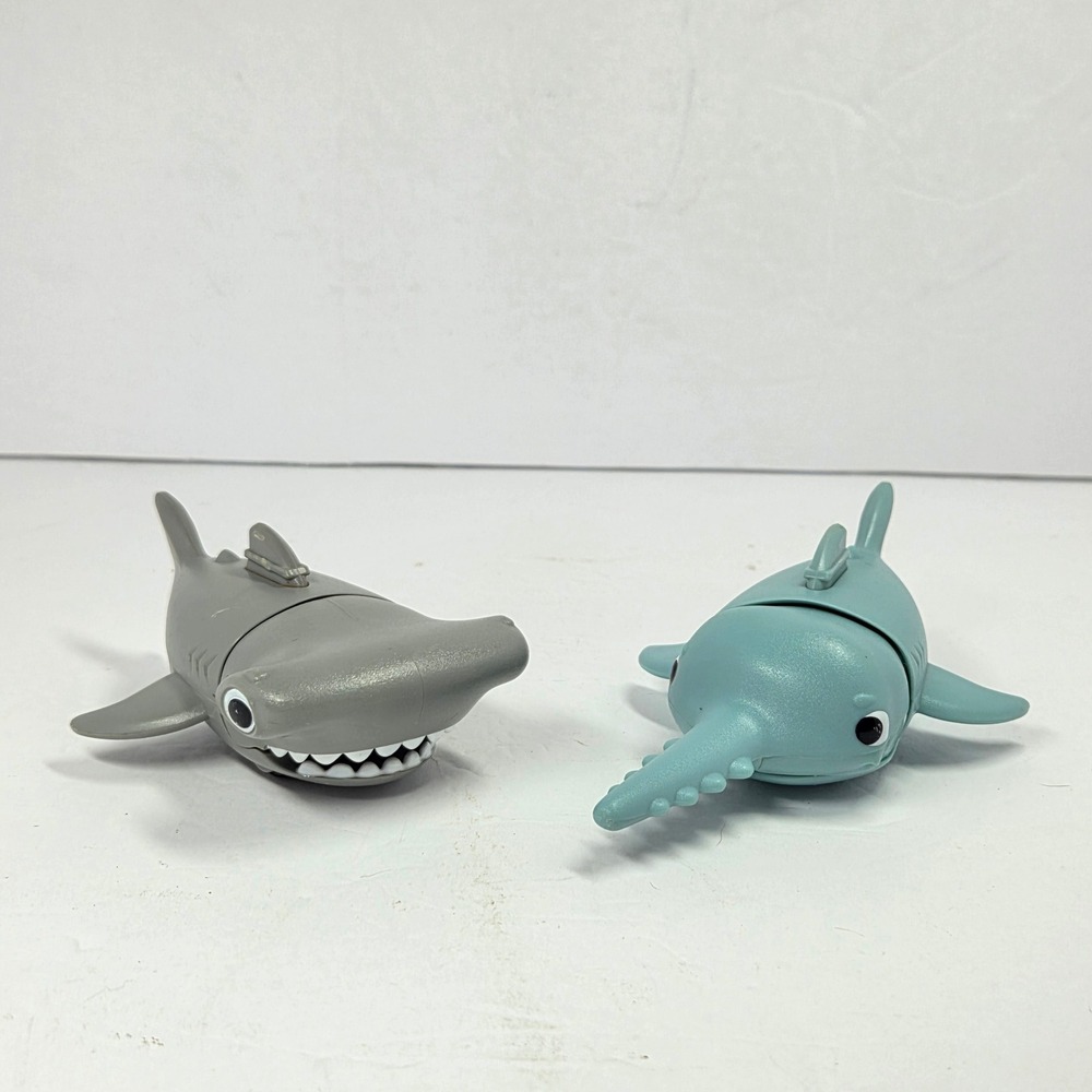 Paw Patrol Aqua Pups Toy Lot - Rubble Hammerhead Shark & Rocky Sawfish Vehicle